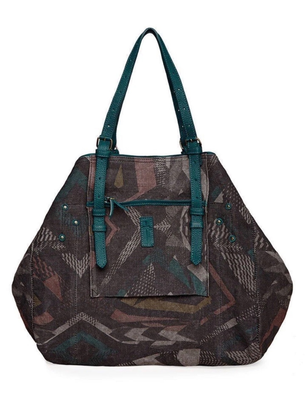 Jerome Dreyfuss Pat Printed Linen Oversized Tote Handbag